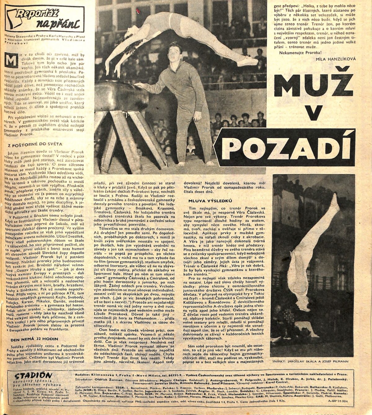 1963: A Profile of Vladimír Prorok, Čáslavská’s Coach – Gymnastics History