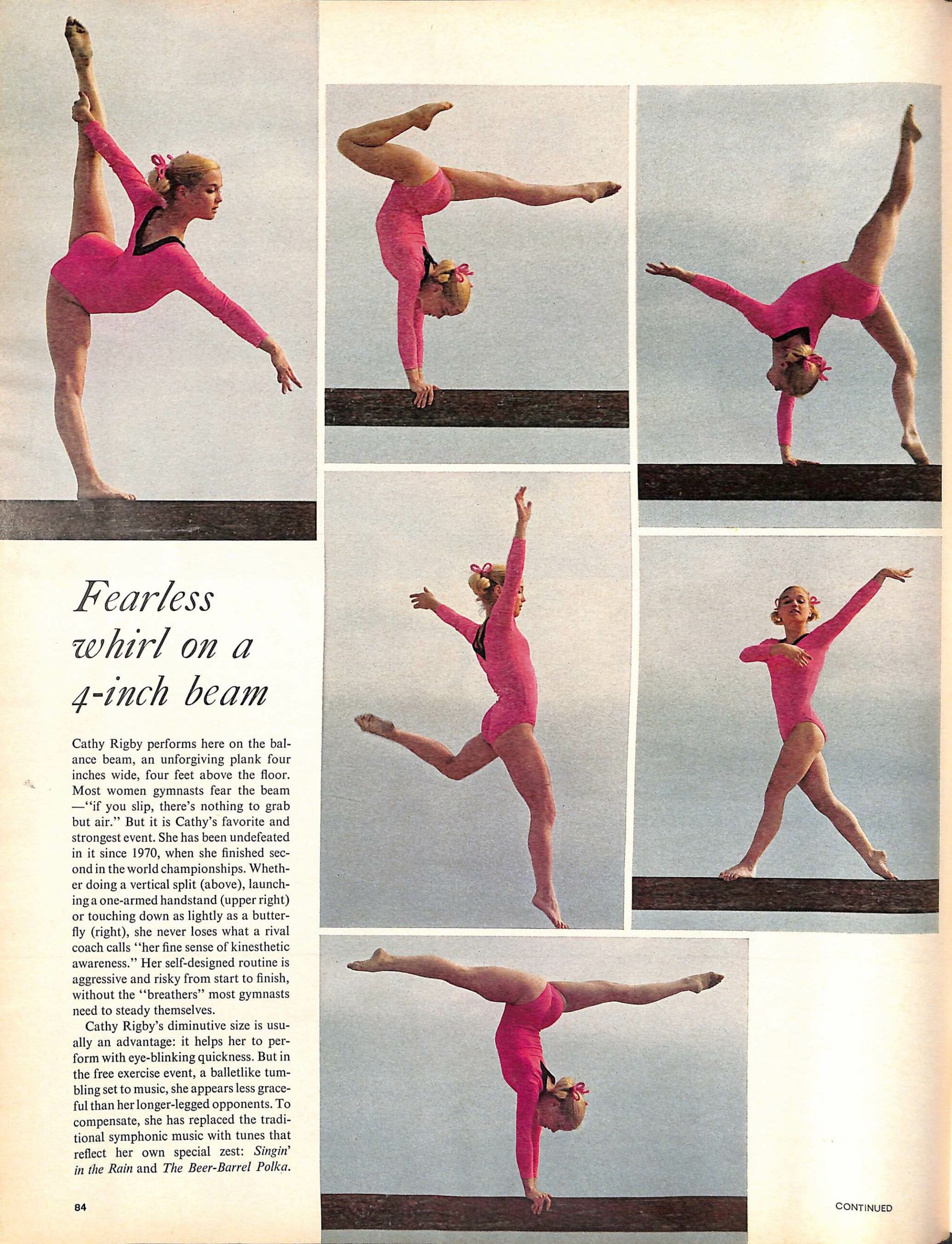 1972 Profiles of Cathy Rigby Gymnastics History
